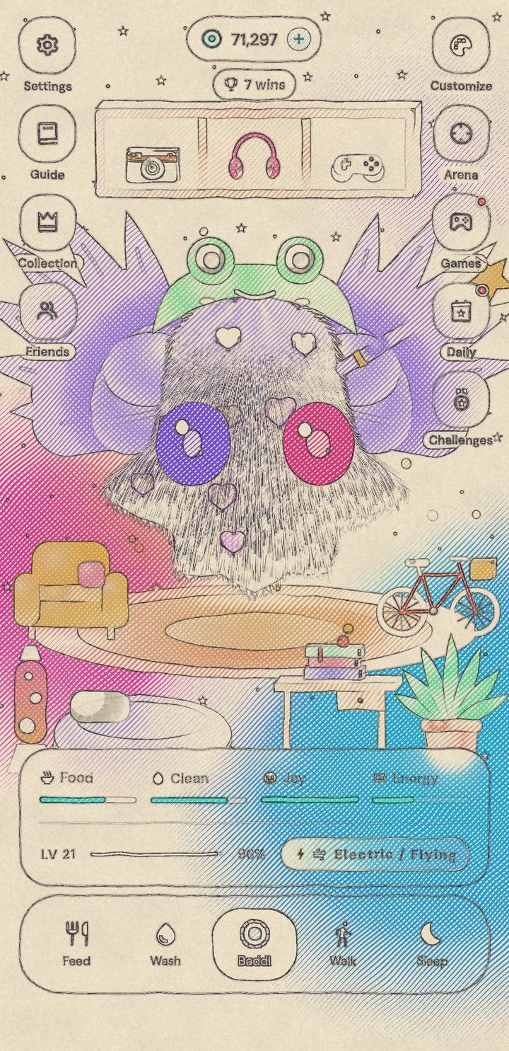 The same screen in the Sketch style